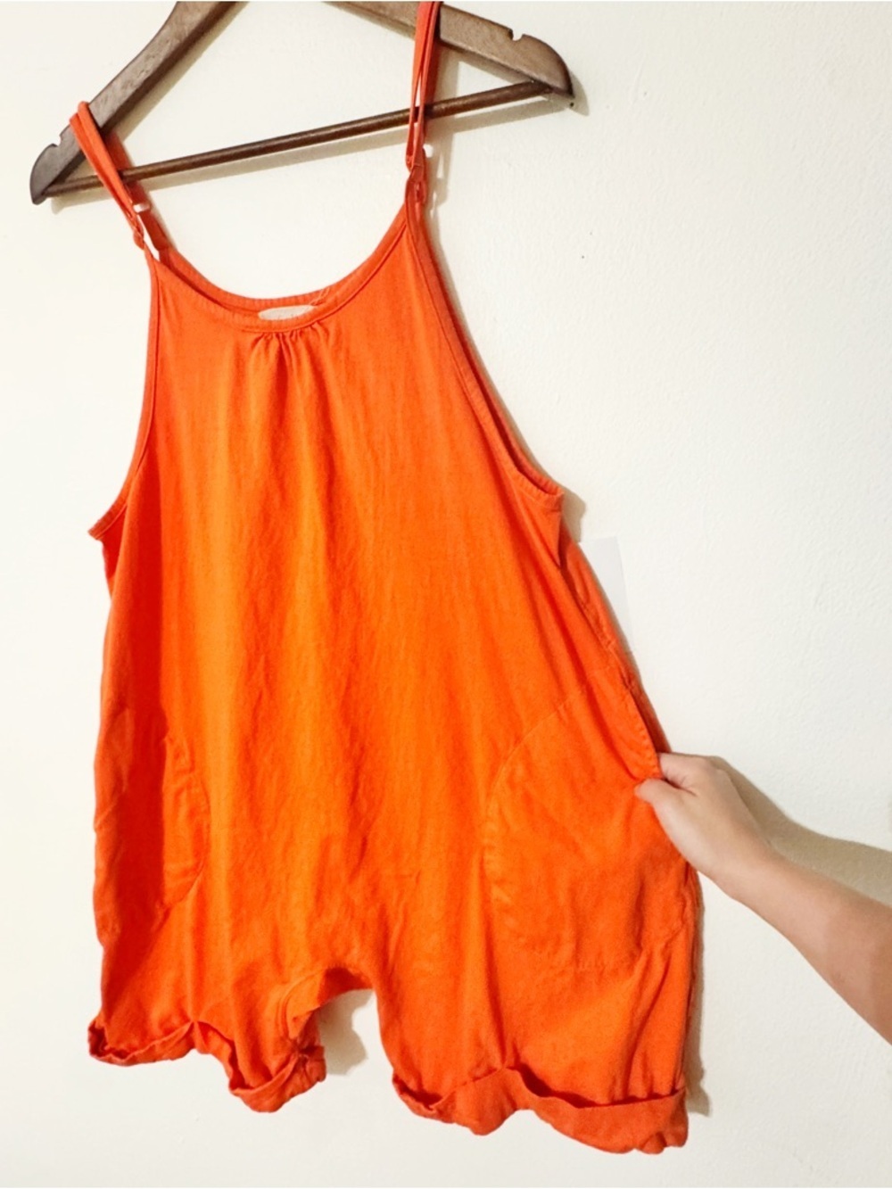 C & V Orange Sleeveless romper small - Picture 1 of 4
